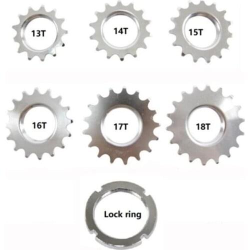 13/14/15/16/17/18T Fixed Gear Track Bike Single Speed 1/8inch Steel Cog Lock Ring Bicycle Accessories Replacement Parts