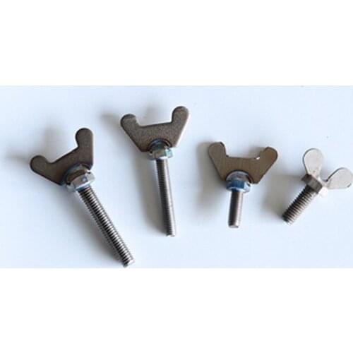 2PCS Thumb Butterfly Screw Shofar Bolts M6 Pure titanium 10-40mm Length