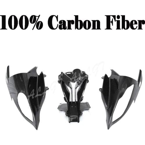 3K twill Carbon Fiber/Unpainted Front Nose Air Intake Fairing For BMW S1000RR 2015 2016 2017 3 Parts