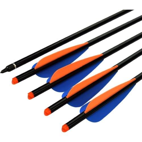 6 Pcs Archery Fiberglass Arrows 16/18/20 Inch Shaft For Hunting Crossbow Bolts Arrow Outdoor Shooting Free Shipping