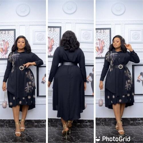 African Dresses for Women Spring and Autumn African Women Long Sleeve Red Blue White Dress African Clothes Women