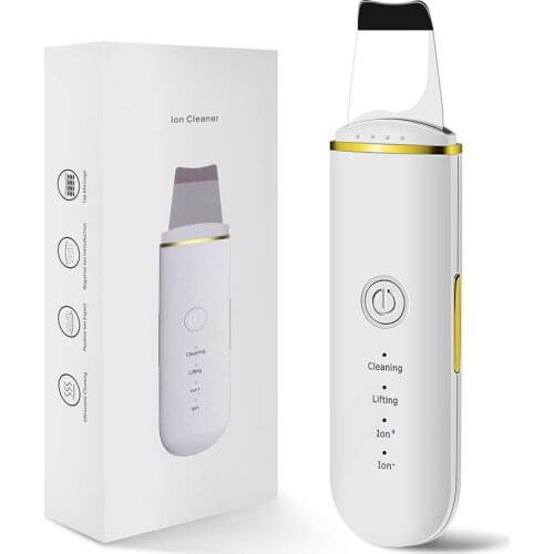 Ultrasonic Skin Scrubber Facial Cleaner Ion Acne Blackhead Remover Peeling Shovel Cleaner Facial Massager Face Lift Machine