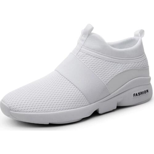 White Walking Shoes Woman Breathable Mesh Sneakers Women Slip On Summer Female Shoes Outdoor Jogging Trainers Size 42 Athletic 8