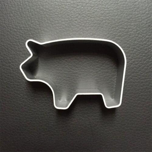 Free shipping pig shape aluminium alloy cookie cutter Cake cookies mold animal metal cutter cookie