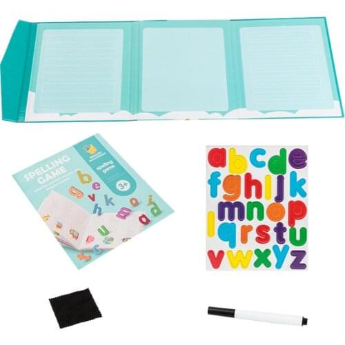 Book-style magnetic spelling word game Montessori early childhood English letter matching cognitive spelling toy