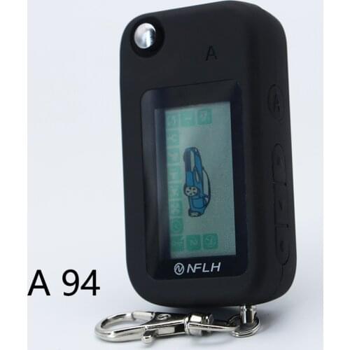 A94 Remote Control Key Fob Chain Keychain flip uncut blade For Starline A94 Russian Vehicle Security Two Way Car Alarm System