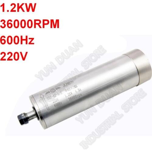 Changsheng 1.2KW 36000RPM 62MM ER11 Water Cooled Spindle Motor 3PH 220V 1200W CNC engraving Carving machine Router Woodworking