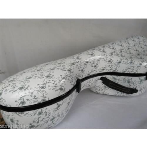 Beautiful Flower design carbon fiber composite material cello case 4/4