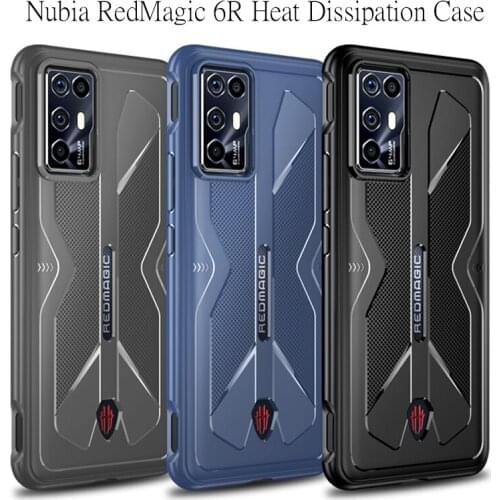 For Nubia RedMagic 6R Case Anti-fingerprint Shockproof Breathable Heat Soft Back Cover Nubia Red Magic 6R Heat Dissipation Funda