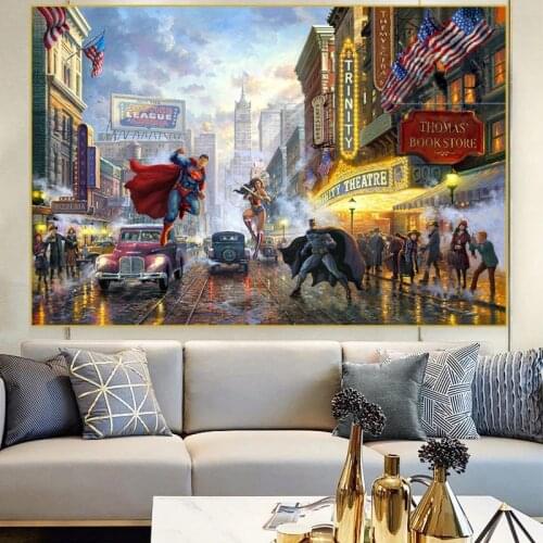 Disney Princess Elves Movie Fairy Posters Marvel Superhero Mickey Minnie Canvas Painting Print Art Wall Pictures for Home Decor