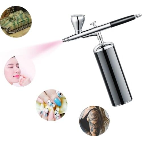 Rechargeable Airbrush Kit High Pressure Electric Mini Handhold Cosmetics Air Brush Scale Models Makeup Nail Art Compressor Set