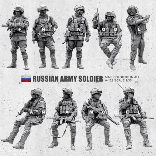 1:35 Scale Resin Figure Unpainted Model Kit Figure Collect Unassambled Unpainted Russian Modern Special Forces A-119