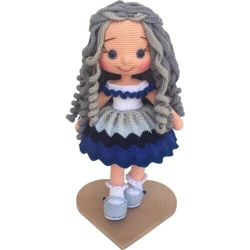 Toy Baby Organic Mesh Teddy With Braid Hair Doll 35 cm