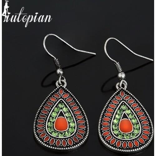 Iutopian Brand Jewelry VINTAGE style water drop Vintage Retro earrings#DJ081