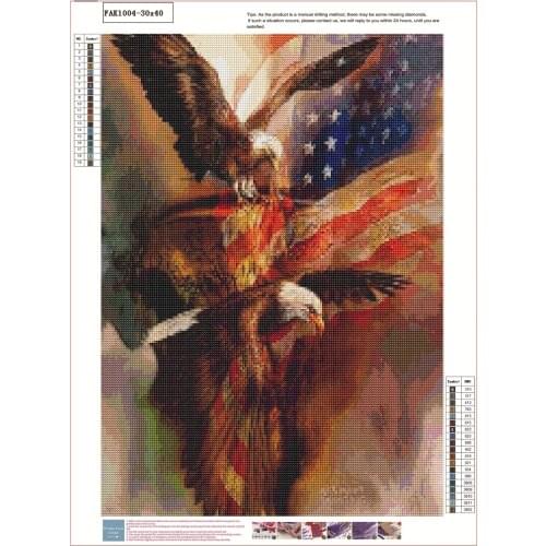 Eagle Fashion 5D Diy diamond paint Cartoon Painting Embroidery Animal Diamond art Picture full Rhinestone Christmas Home Decor