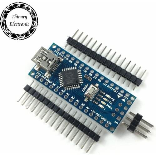 Thinary 50pcs/lot Nano 3.0 controller compatible for arduino nano CH340 USB driver NO CABLE Atmega328P Nano V3.0 for Arduino