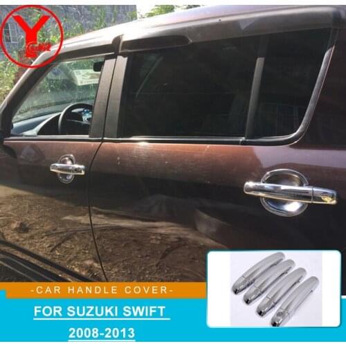 Car Side Door Handle Cover Trim Molding Bezel Overlay Smart Hole Fit For Suzuki Swift 2008 2009 2010 2011 2012 2013 YCSUNZ