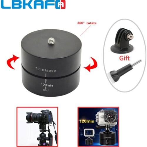 LBKAFA 360 Degree Panorama 120 Minutes Panning Rotating Time Lapse Stabilizer Tripod For Gopro 6 5 4 3+ SJCAM SJ4000 SJ5000 SJ6