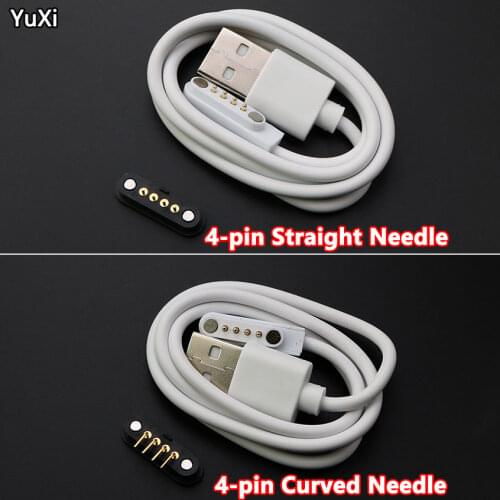 Mag1Pcs Magnetic Usb Charging Cable Male Female Pogo Pin Connector 4 Position Power Data Magnets Contact Pad PCB Solder
