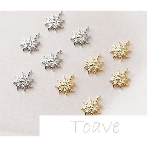 14K gold-plated small sun pendant diy earrings line material accessories