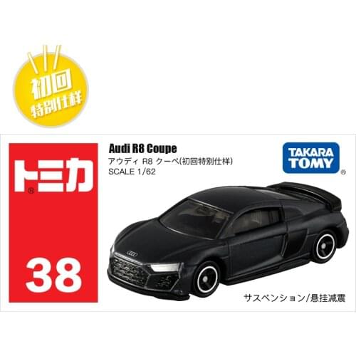 TOMY 1:64 First Version Audi R8 Coupe NO.38 Simulation Model Car