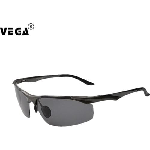 VEGA Eyewear Semi-Rimless Polarized Sunglasses Man for Driver Fishing Aluminum Alloy Sunglass Polarized Sun Glasses Sports 003
