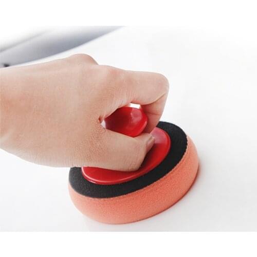 Car Wax Wash Polish Pad Sponge Cleaning Foam Kit Terry Cloth Microfiber Applicator Pads With Gripper Handle Car-Styling