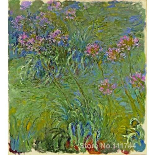 Online art gallery Agapanthus Flowers Claude Monet Landscape paintings Hand painted High quality