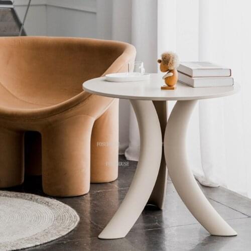 FOSUHOUSE Nordic Plastic Coffee Tables Living Room Mini End Table Household Furniture Minimalist Outdoor Balcony Side Table