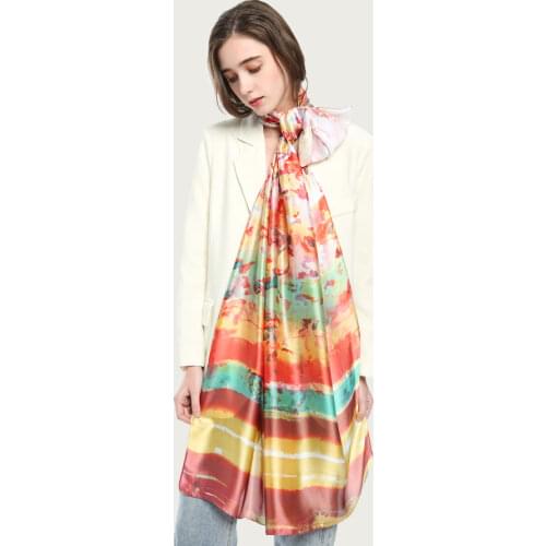Luxury Print Silk Shawl Scarf Bright Pattern Soft Neck Scarf Stylish Design Shawl Stole NEW [5026]