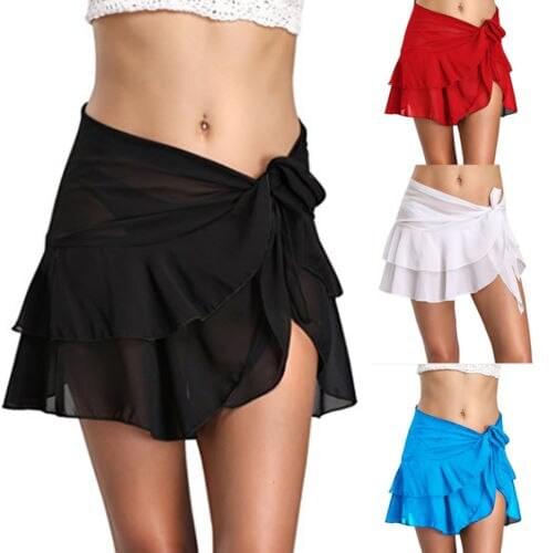 Sexy Style Women Solid Pareo Beach Bikini Cover Up Wrap Skirt Sarong Beachwear Bathing Suit Beachwear Swimsuit