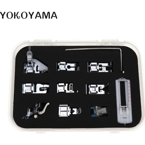 YOKOYAMA Sewing Parts 11Pcs/Set Pressure Foot Suit For Brother Feiyue Singer Home Machine Presser Foot Sewing Accessories