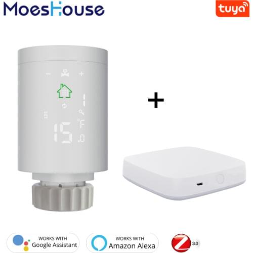 Tuya ZigBee3.0 Smart Radiator Actuator Programmable Thermostatic Radiator Valve Temperature Controller 2MQTT Setup With Alexa