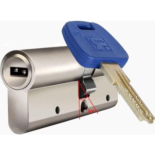 European Standard Universal security Door cylinder White copper key Gate indoor lock core GP+ series B 60-95mm 30/30MM-30/65MM