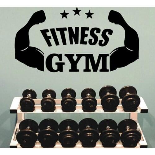 Cartoon Style fitness gym Wall Stickers Adhesive Wallpaper Vinyl Removable Room Decoration for Living Room Company School Office