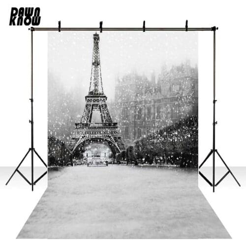 DAWNKNOW Tower Winter Vinyl Photography Background For Newborn Tree Photo Shoot Backdrop For Wedding Photo Studio S1996