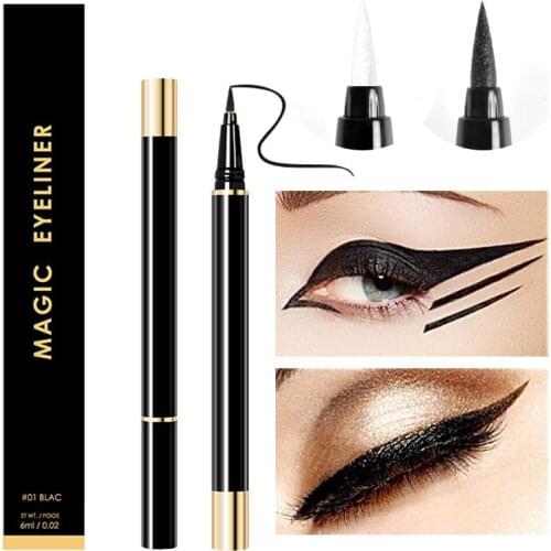 Magic Lashes Self-Adhesive Eyeliner Pen Waterproof Lasting Quick Dry Black Eye Liner Pencil Glue Free Eyeliner Eyes Cosmetics