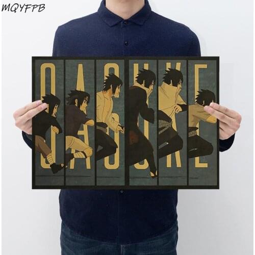 Japanese Anime Kraft Paper Poster Home Room Bedroom Wall Decorative Painting Core 50.5x35cm