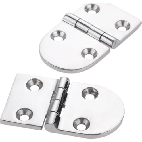 1Pc Heavy duty Marine 316 Stainless Steel Boat Door Cabin Stamp Strap Hinge Hardware 4 Hole Universal Boats Accessories Silver