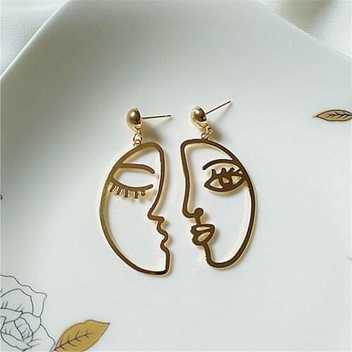 10 pair /lot jewelry fashion retro human body contour alloy texture abstract face body figure earrings