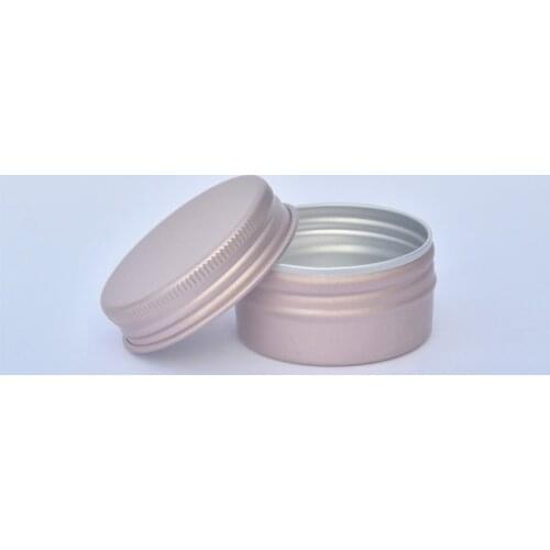 20/50/100pcs 30g Rose Gold Empty Round Aluminum Box Metal Tin Cans Cosmetic Cream DIY Refillable Jar Tea Aluminum Pot
