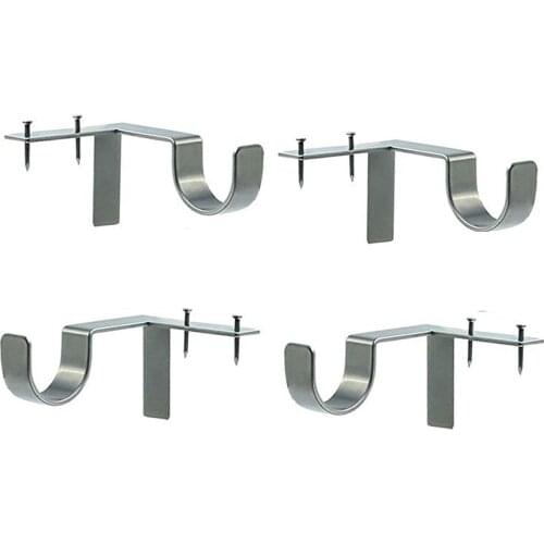 4pcs/Set Curtain Rod Brackets Fit Curtain Rod Up To 3.5cm In Diameter Suitable For Office Living Room Bedroom Dining Room