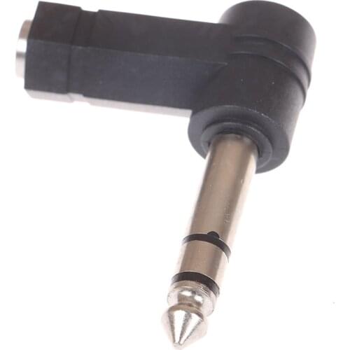 90 Degrees 3.5 to 6.35/6.5mm 1/4" Mono Jack Stereo Speaker Audio Adapter Plug 3.5mm TRS Connector Converter AUX Headphone Cable