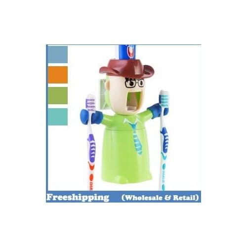 Automatic squeezed device gargle creative tooth brush holder 20.5*17.5cm free shipping