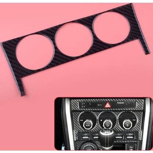 Car Console AC Switch Trim Cover Black Carbon Fiber Styling Fit For Toyota GT86 Scion FR-S Subaru BRZ 2012 2013 2014 2015-2017