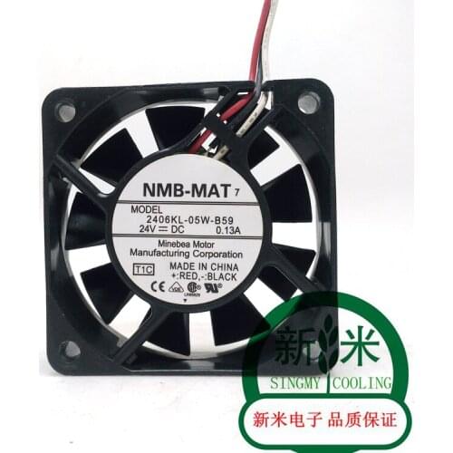 USED NMB-MAT NMB 2406KL-05W-B59 24V 6015 A90L-0001-0511 FOR FANUC cooling fan