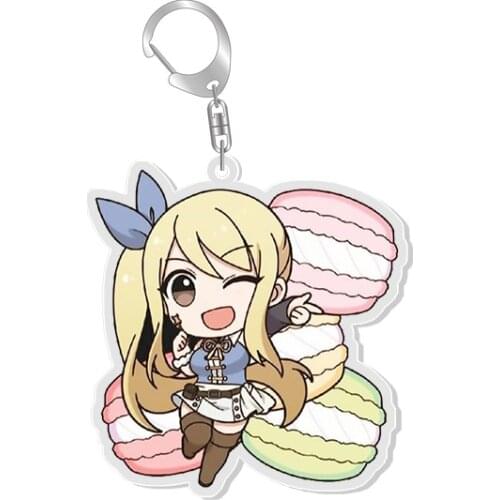 12Kinds 5pcs/Set FAIRY TAIL END Lucy Heartfilia Erza Scarlet Gray Fullbuster Wendy Marvell PVC Pendant Figure Key Chain