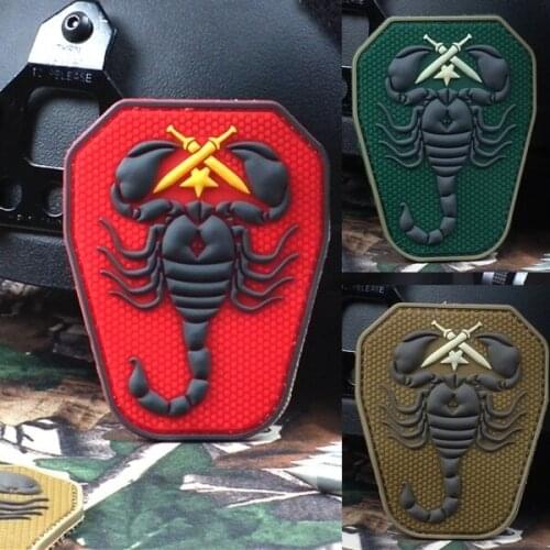 DIY Appliques Patch Emblem Badge Rubber Scorpion Unit 3D US Army USA Military Patch For Clothing Tactical Patches