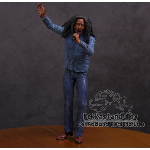 Bob Marley Music Legends Jamaica Singer & Microphone PVC Action Figure Collectible Model Toy 18cm