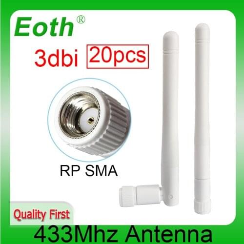 20pcs/lot Wholesale 433Mhz Antenna 3dbi GSM RP-SMA Connector antena 433 mhz directional waterproof antenne Wireless Repeater